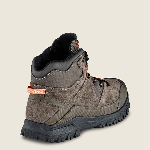 Red Wing Hiking Boots Mens Grey Brown - Trbo - 5-inch Waterproof Soft Toe - 1724958-AI